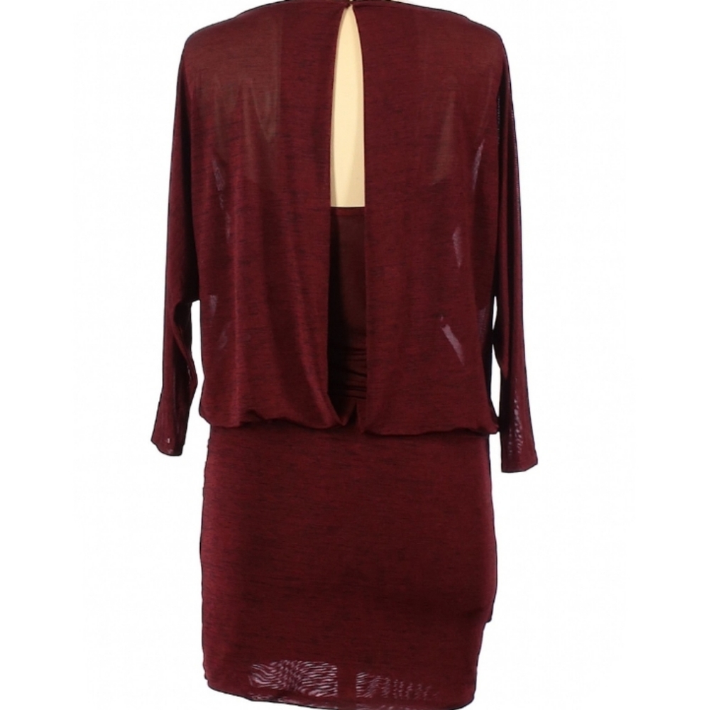 White House Black Market Casual Dress | Size XS | Red/Maroon - Picture 2 of 2